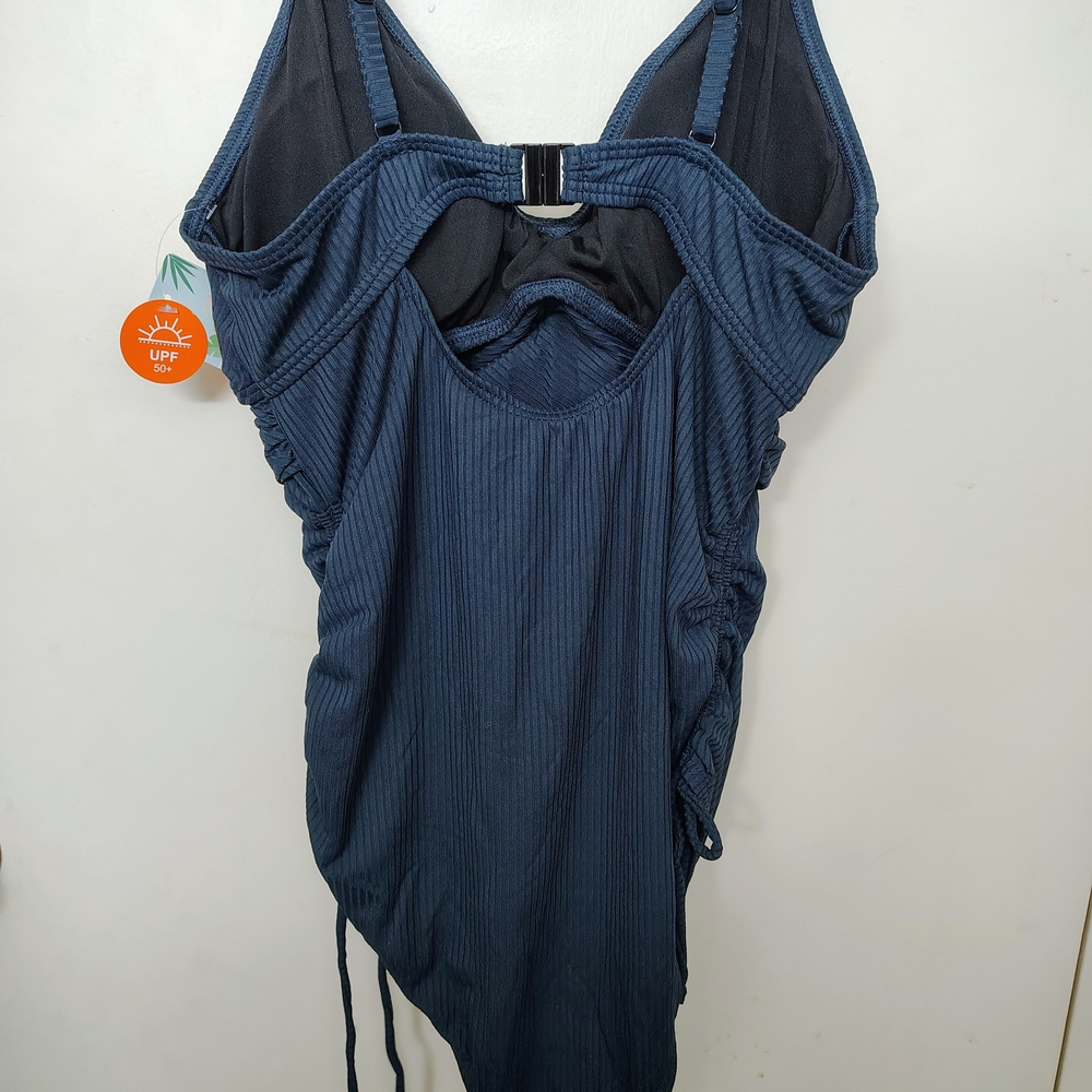 Women's Navy One-Piece Swimsuit - Picture 2 of 3